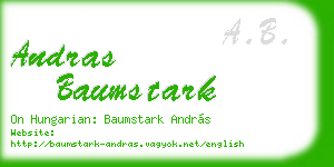 andras baumstark business card
