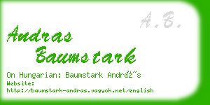 andras baumstark business card